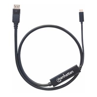 Manhattan kabel USB-C na DisplayPort, 1m, černá