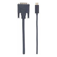 Manhattan kabel USB-C na DVI, 2m, černá