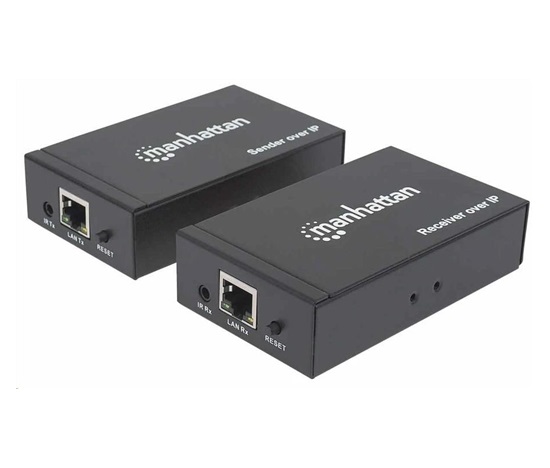 Manhattan HDMI rozdělovač, Extends 1080p Signal up to 120m with a Network Switch and Single Ethernet Cable, černá