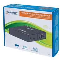Manhattan HDMI rozdělovač, Extends 1080p Signal up to 120m with a Network Switch and Single Ethernet Cable, černá