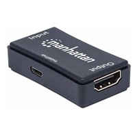 Manhattan HDMI opakovač, 4K HDMI Repeater, aktivní, do 40m, černá