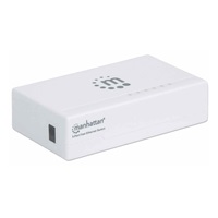 Manhattan Ethernet přepínač, Ethernet switch, Desktop Size, Plastic, IEEE 802.3az, bílá
