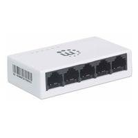 Manhattan Ethernet přepínač, Ethernet switch, Desktop Size, Plastic, IEEE 802.3az, bílá
