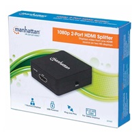 Manhattan HDMI rozdělovač, 1080p 2-Port HDMI Splitter, USB Powered, černá