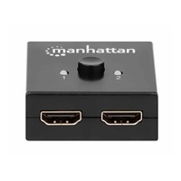 Manhattan HDMI rozdělovač, 4K Bi-Directional 2-Port HDMI Splitter/Switch, 4K@30Hz, černá