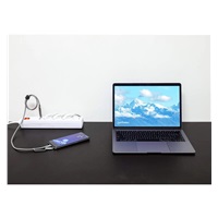 Manhattan prodlužovací přívod, 4 zásuvky, vypínač, 2xUSB, 2m, bílá