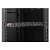 Intellinet prodlužovací přívod, 9 zásuvek, 19" 1U, vypínač, 2m, černá