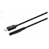 Manhattan nabíjecí kabel, Surface Connect to USB-C Charging Cable (M/M), 15 V / 3 A, 1.8m, černá