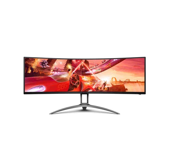 AOC MT VA LCD WLED 48.8" AG493UCX2 - VA panel, 165Hz, 5120x1440, 3xHDMI,DP, USB-C, USB 3.1, repro, nast. vyska, zakriven