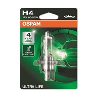 OSRAM autožárovka H4 ULTRA LIFE 12V 60/55W P43T (Blistr 1ks)