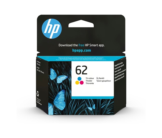 HP 62 Tri-color Original Ink Cartridge (165 pages)