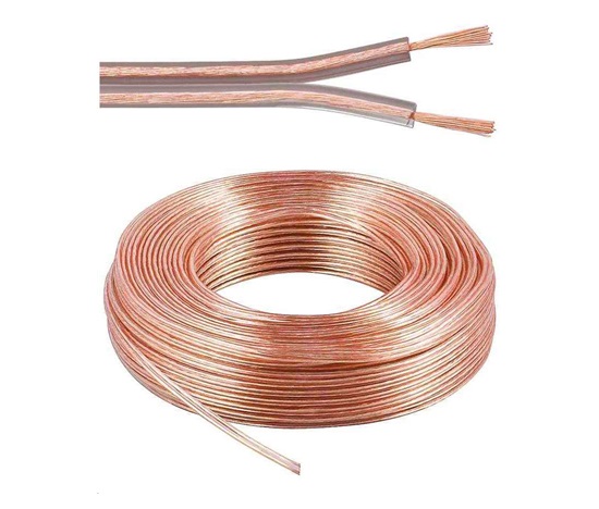 PremiumCord Kabely na propojení reprosoustav 100% CU měď 2x1,5mm 25m