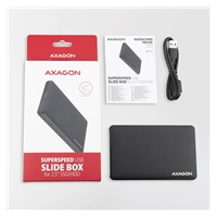 AXAGON EE25-SL, USB 3.2 Gen 1 - SATA 6G, 2.5" SLIDE box, bezšroubkový, černý