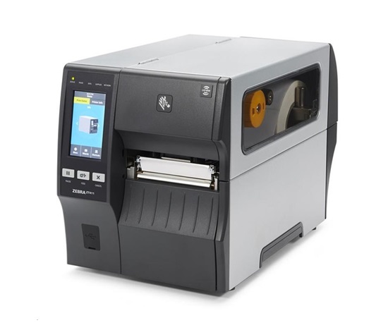Zebra ZT411, 12 dots/mm (300 dpi), disp. (colour), RTC, RFID, EPL, ZPL, ZPLII, USB, RS232, BT, Ethernet