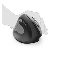 Hama vertikální ergonomická bezdrátová myš EMW-500L, pro leváky, černá