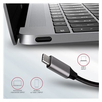 AXAGON HMC-6M2, USB 3.2 Gen 1 hub, porty 2x USB-A, HDMI, RJ-45 GLAN, SATA M.2 slot, PD 100W, kabel USB-C 18cm