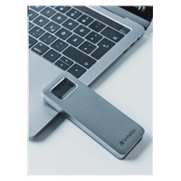 VERBATIM externí SSD 1TB, Executive Fingerprint Secure SSD, USB 3.2 Gen 1/USB-C, (W:356 MB/s, R:344 MB/s), šedá