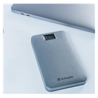 VERBATIM externí HDD 1TB, Executive Fingerprint Secure, USB 3.2 Gen 1 / USB-C, šedá
