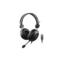 A4tech sluchátka HU-35, USB, černá