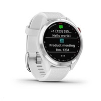 Garmin golfové hodinky Approach S42 Silver/White Silicone