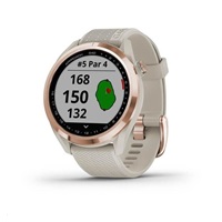 Garmin golfové hodinky Approach S42 Rose Gold/Light Sand Silicone