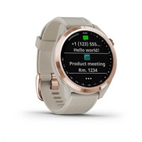 Garmin golfové hodinky Approach S42 Rose Gold/Light Sand Silicone