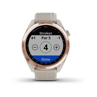 Garmin golfové hodinky Approach S42 Rose Gold/Light Sand Silicone