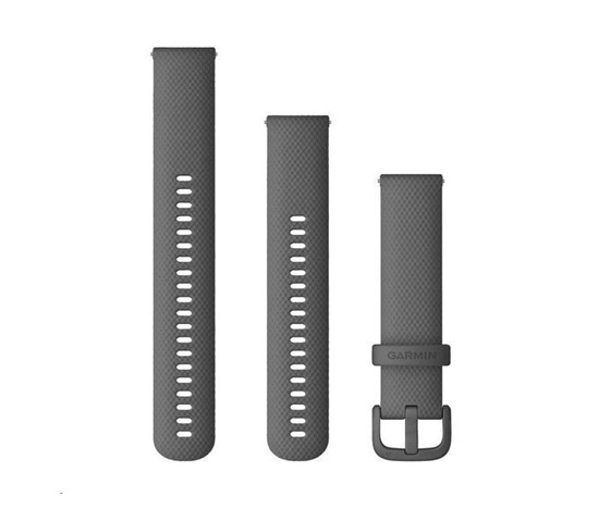 Garmin řemínek Quick Release 20mm, silikonový šedý, plastová přezka