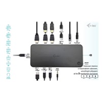 i-tec USB 3.0 / USB-C / Thunderbolt, 3x 4K Docking Station + Power Delivery 100W