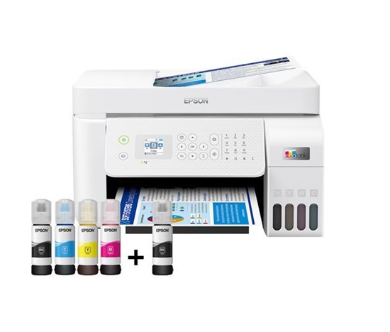 EPSON tiskárna ink EcoTank L5296, 4v1, A4, 1440x5760dpi, 33ppm, USB, Wi-Fi, LAN, bílá, 3 roky záruka po reg.