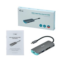 Bazar - iTec USB-C Metal Nano Dock 4K HDMI + Power Delivery 60 W, z opravy