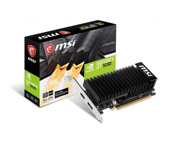 MSI VGA NVIDIA GeForce GT 1030 2GHD4 LP OC, GT 1030, 2GB DDR4, 1xDP, 1xHDMI