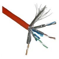 FTP TWIN kabel PlanetElite, Cat6A, drát, 4pár LS0H, Dca, oranžový, 500m