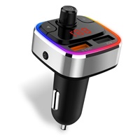 CONNECT IT CarRGB Bezdrátový FM transmitter, 2xUSB+MicroSD, stříbrná