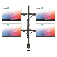CONNECT IT QuadroArm Basic stolní držák na 4 monitory, černá