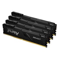 KINGSTON DIMM DDR4 64GB (Kit of 4) 3200MT/s CL16 FURY Beast Černá