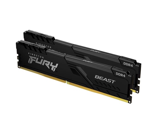 KINGSTON DIMM DDR4 32GB (Kit of 2) 3733MT/s CL19 1Gx8 FURY Beast Černá