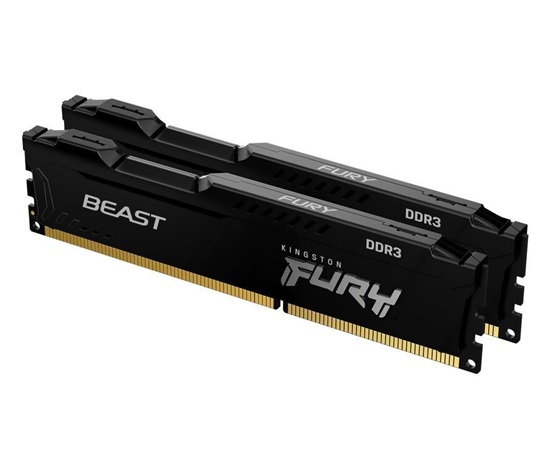 KINGSTON DIMM DDR3 16GB (Kit of 2) 1866MT/s CL10 FURY Beast Černá