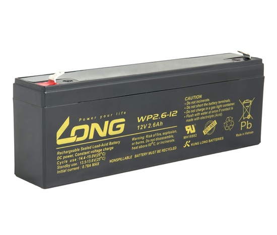 LONG baterie 12V 2,6Ah F1 (WP2.6-12)