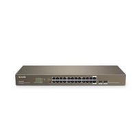 Tenda TEG1024F - 22-port Gigabit Ethernet Switch + 2x Combo SFP/RJ45, 10/100/1000 Mbps, Fanless, Rackmount, Kov