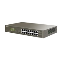 Tenda TEG1116P-16-150W - PoE AT Switch 135Watt, 16xRJ45 Switch s 16x 10/100/1000 Mbps PoE, Fanless, Kov