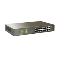 Tenda TEG1116P-16-150W - PoE AT Switch 135Watt, 16xRJ45 Switch s 16x 10/100/1000 Mbps PoE, Fanless, Kov