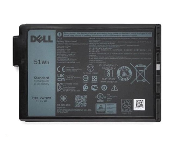 Dell 3-cell 51 Wh Lithium Ion Replacement Battery for Select Laptops