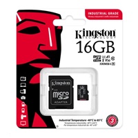 Kingston MicroSDHC karta 16GB Industrial C10 A1 pSLC Card + SD Adapter