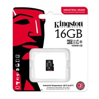 Kingston MicroSDHC karta 16GB Industrial C10 A1 pSLC Card Single Pack