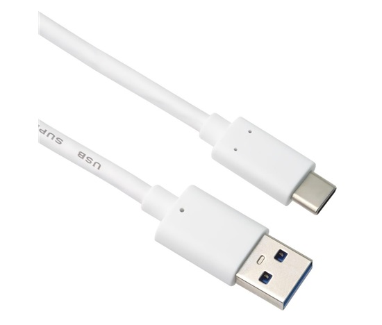 PremiumCord kabel USB-C - USB 3.0 A (USB 3.2 generation 2, 3A, 10Gbit/s) 1m, bílá