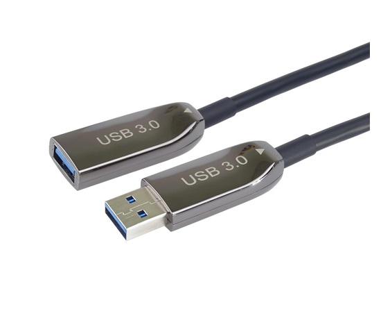 PremiumCord prodlužovací optický AOC kabel USB 3.0  A/Male - A/Female, 50m