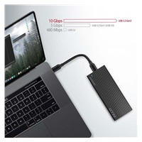 AXAGON EEM2-GTR, USB-C 3.2 Gen 2 - M.2 NVMe SSD kovový THIN RIB box