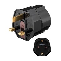 Goobay Cestovní adaptér pro UK zásuvku a spotřebiče s českou zástrčkou a zemnícím kolíkem