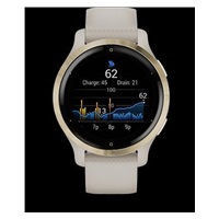 Garmin GPS sportovní hodinky Venu® 2S Rose Gold/White Leather Band